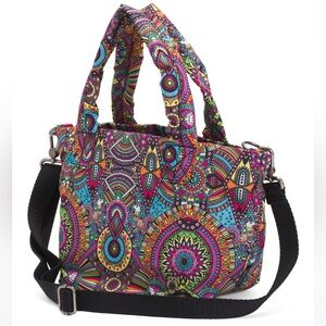 NWT Sakroots Colorful Printed Twill Tote Purse With Pouch
